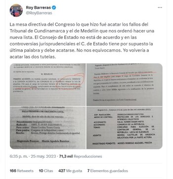 En su cuenta de Twitter,