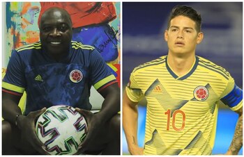 Freddy Rincón y James Rodríguez.