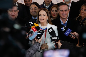 La ingeniera civil Soledad Núñez, de la centrista Alianza Juntos por Asunción (EFE)
