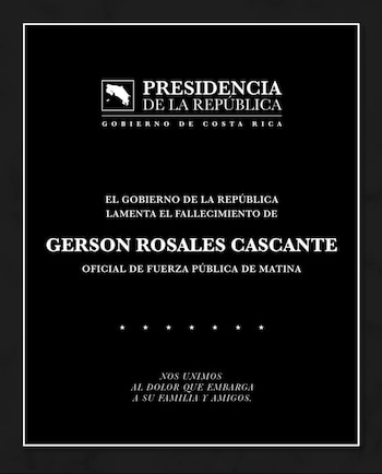 Mensaje publicado en las redes sociales de la Presidencia de Costa Rica. Cortesía: Presidencia de la República
