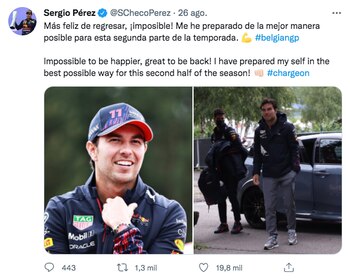 Sergio Pérez previo al Gran