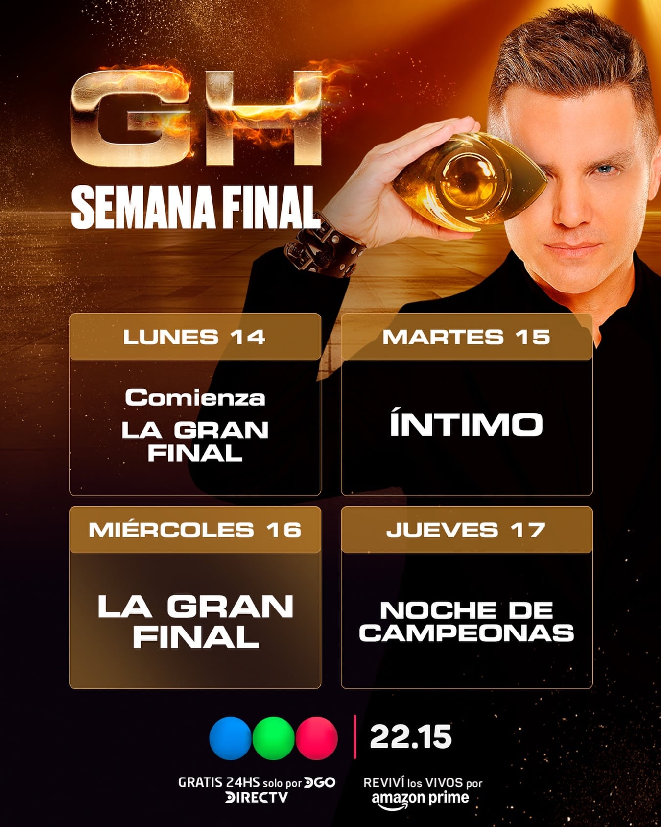 Así será la semana de la gran final de esta edición del reality (Instagram)
