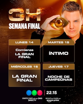 Así será la semana de la gran final de esta edición del reality (Instagram)