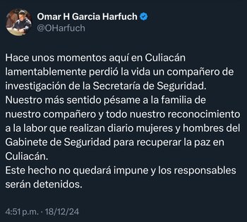 Así condenó el ataque el