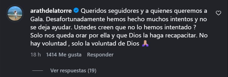 El actor señaló que han realizado varios intentos por ayudar a la actriz. (Captura de pantalla )
