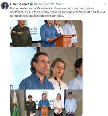 Federico Gutiérrez, alcalde de Medellín,
