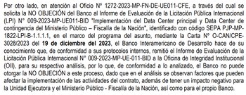 BID no otorgó la 'no