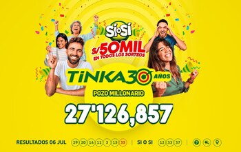 ¡Sorpresa en la Tinka! El pozo sigue creciendo y este domingo 6 de julio entrega 50 mil soles a dos ganadores. Infobae Perú / Captura TV - América Televisión