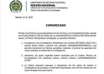 Comunicado de la Policía Nacional