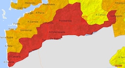 La Aemet activa en Galicia el nivel rojo que implica “peligro extraordinario” por máximas de 40ºC y en la Comunidad Valenciana, donde llegarán mañana a 44ºC