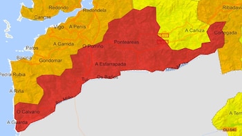 La Aemet activa en Galicia el nivel rojo que implica “peligro extraordinario” ante el calor extremo con máximas de 40 grados