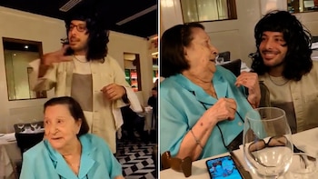 La abuela, sin reconocerlo al