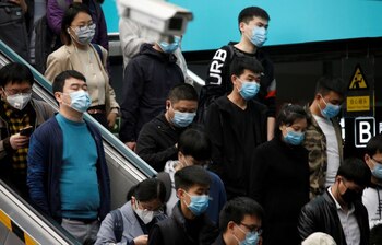 Personas con máscaras faciales en