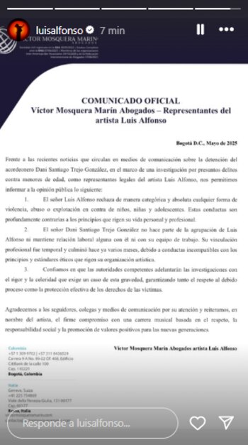 Luis Alfonso desvinculó al detenido