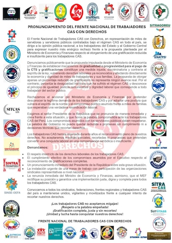 Comunicado de trabajadores CAS
