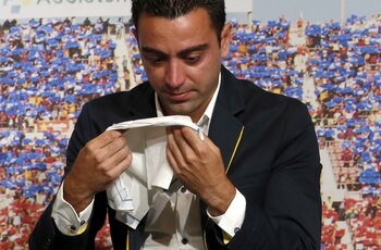 Xavi rompió en llanto durante