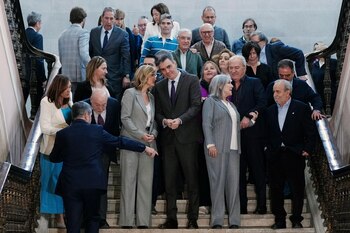 Pedro Sánchez y Pilar Alegría