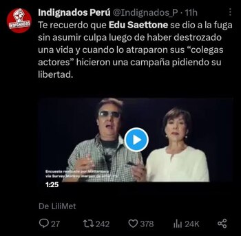 Críticas contra Edu Saettone. Twitter
