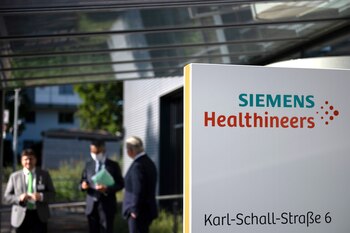 Logotipo de la empresa Siemens Healthineers, en una imagen de archivo. EFE/EPA/PHILIPP GUELLAND