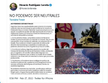 El mensaje de Horacio Rodríguez