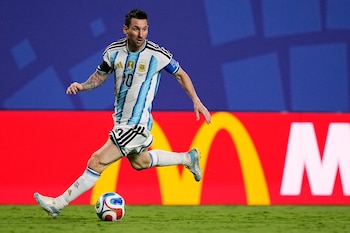 Leão Messi. (Foto AP/Charlie Riedel)