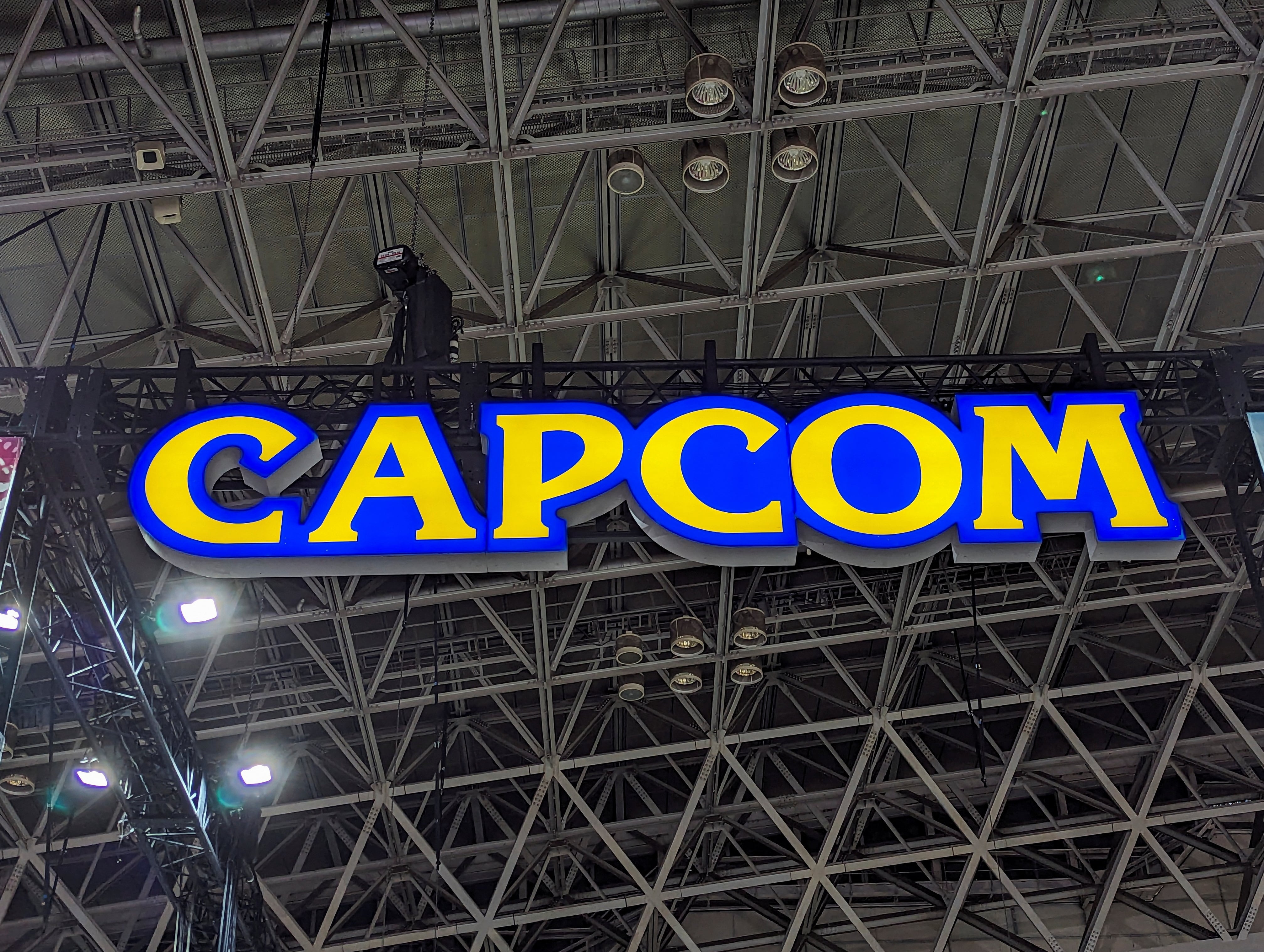 Capcom's logo is pictured at the Tokyo Game Show, in Tokyo, Japan September 22, 2023. REUTERS/Sam Nussey