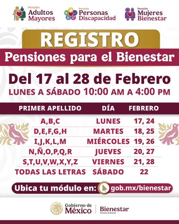 Calendario de febrero (GobMX)