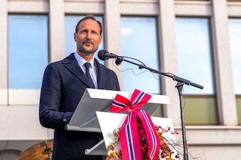 El rey Haakon, en su visita a Narvik (Grosby)