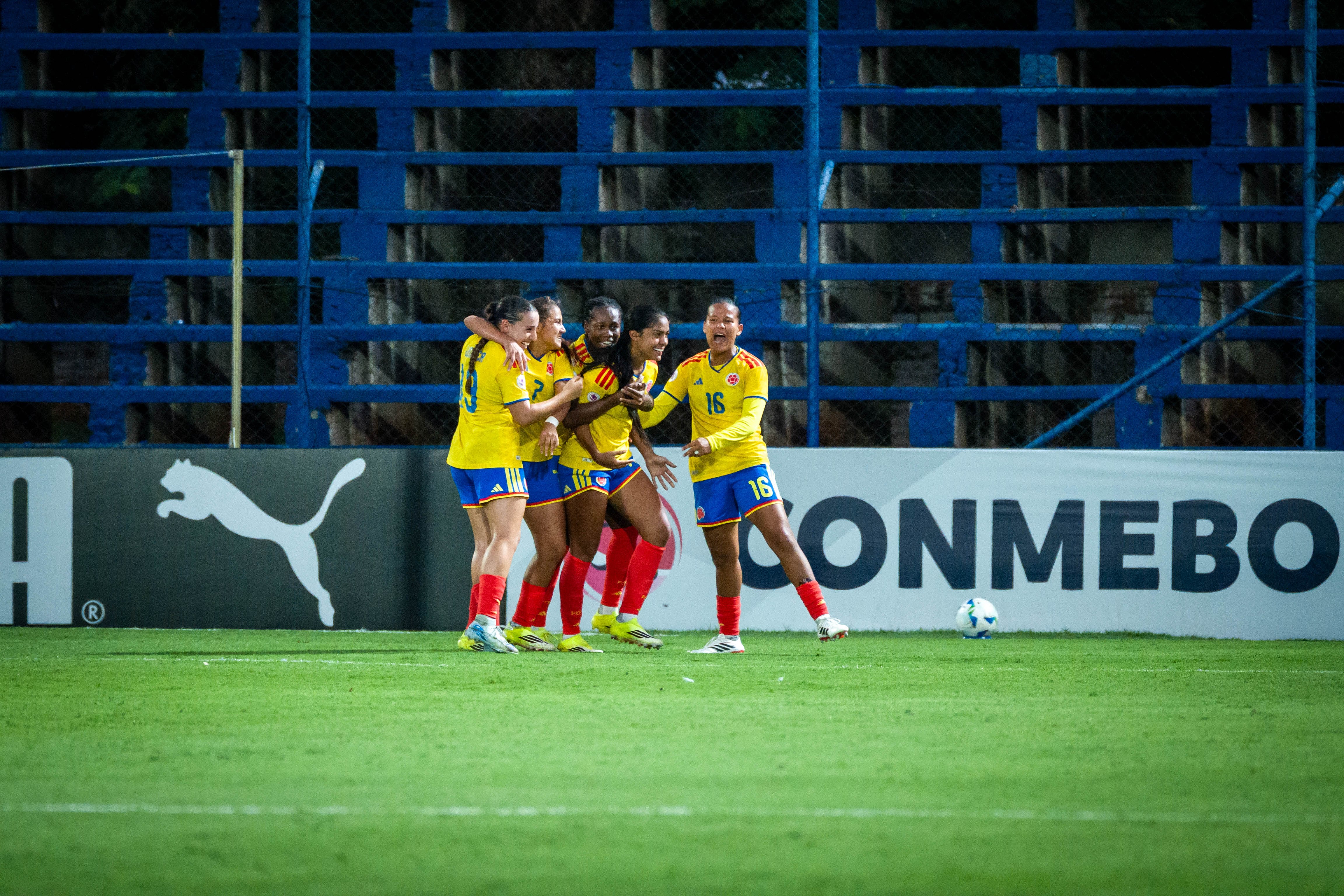 Maithe López marcó el primer gol de la selección Colombia en el Sudamericano Femenino Sub20, que se juega en Paraguay - crédito Conmebol