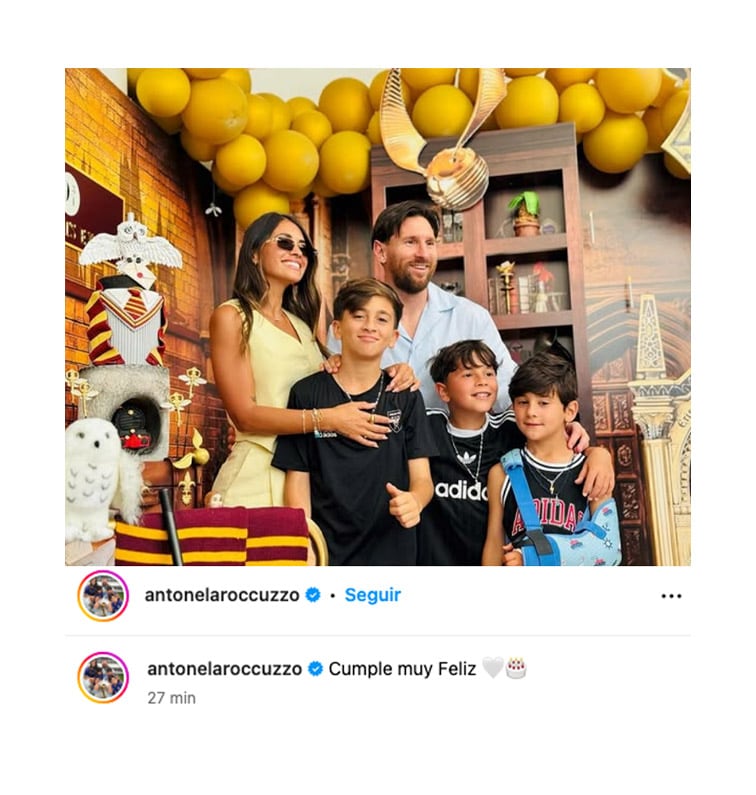 Antonela Roccuzzo celebró su cumpleaños con una fiesta temática de Harry Potter