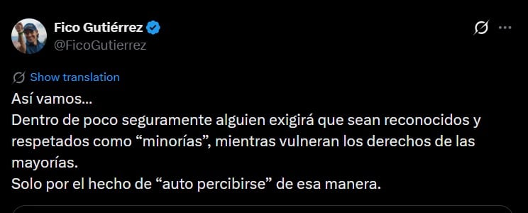 El alcalde de Medellín lanzó un contundente mensaje sobre el auge de ciertas subculturas juveniles. Su advertencia generó opiniones divididas y abrió el debate público en el ámbito social y político colombiano - crédito captura de pantalla / X