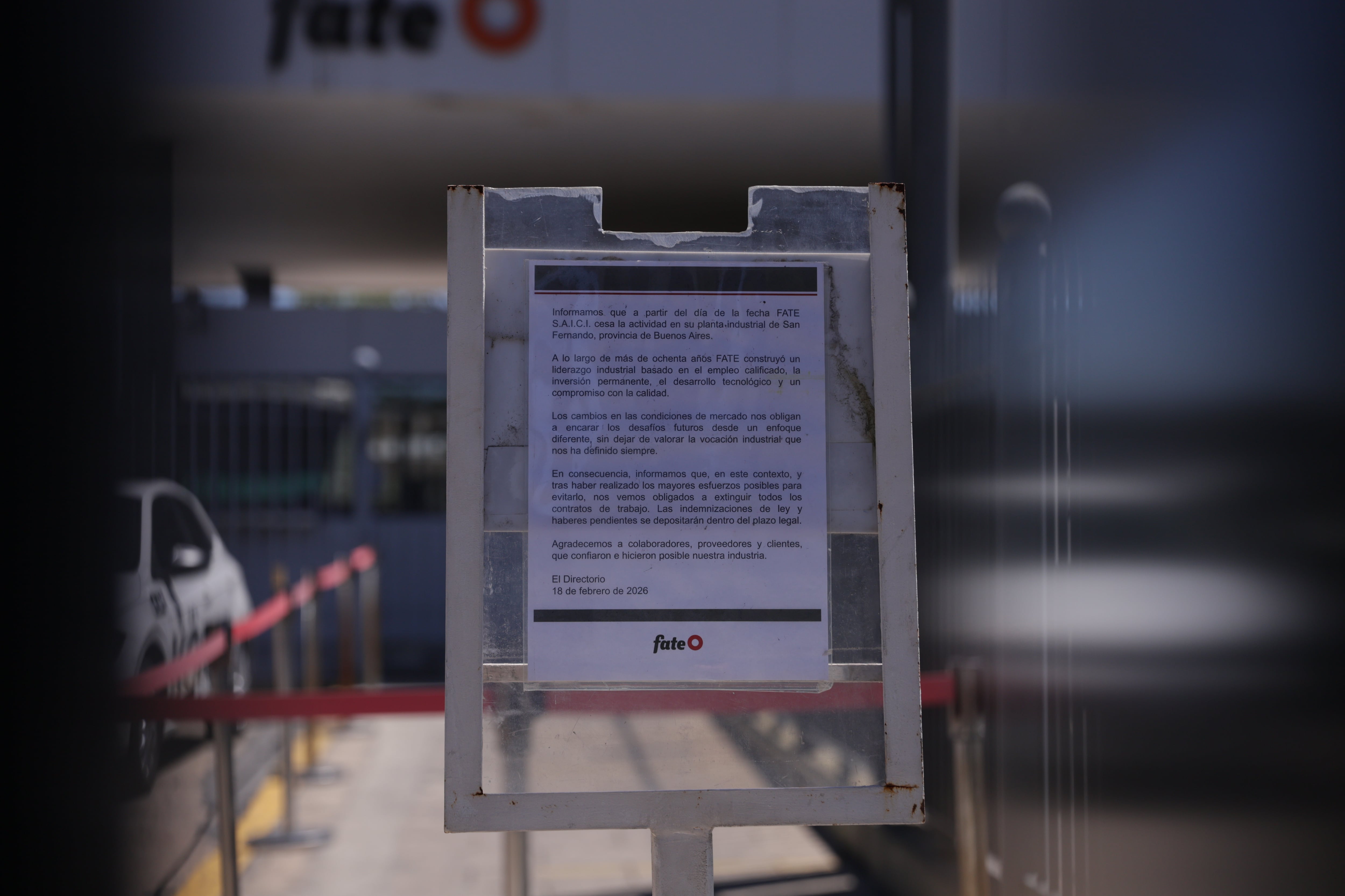 El cierre repentino de la planta de Fate en San Fernando dejó a 920 trabajadores en plena incertidumbre laboral (RSFotos)