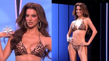Suheyn Cipriani impresiona en el desfile de traje de baño durante la preliminar del MGI All Stars