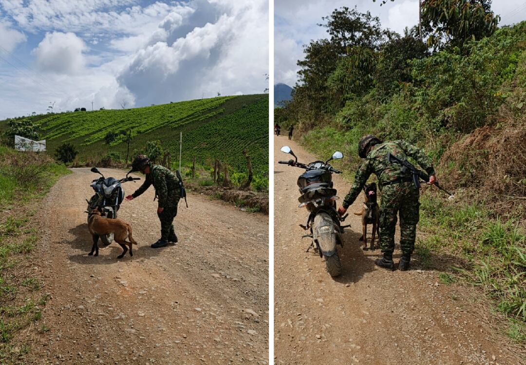 Se estima que los explosivos podrían haber afectado 200 metros a la redonda - crédito Ejército Nacional