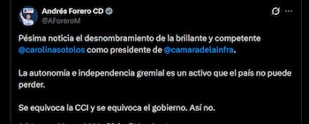 Andrés Forero - crédito @AForeroM/X