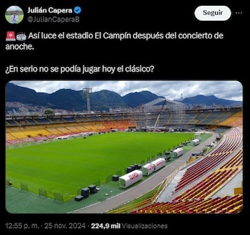 El periodista Julián Capera insinuó