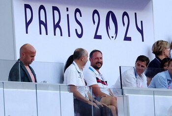Haakon, príncipe heredero de Noruega, en los Juegos Olímpicos de París 2024. (REUTERS / Phil Noble)
