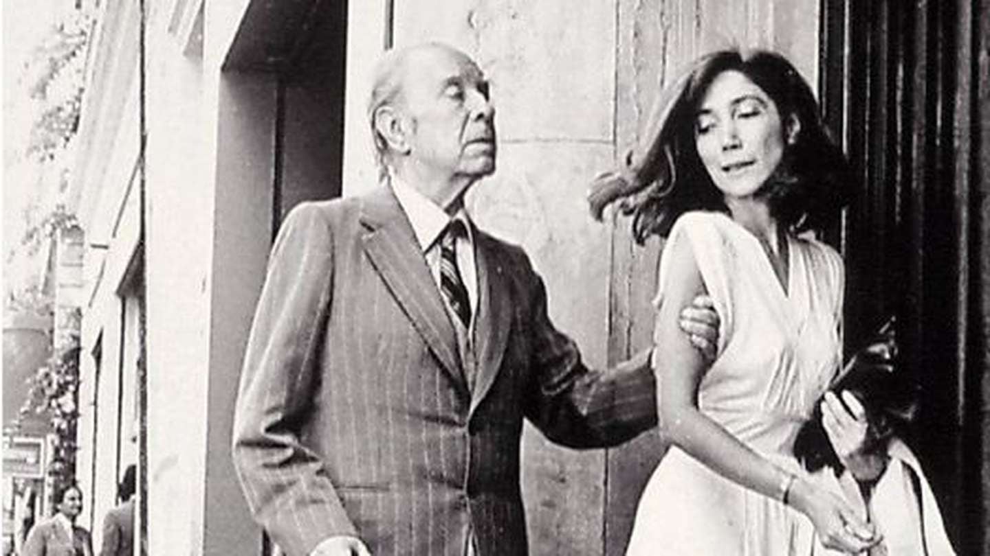 Borges y María Kodama, una foto icónica