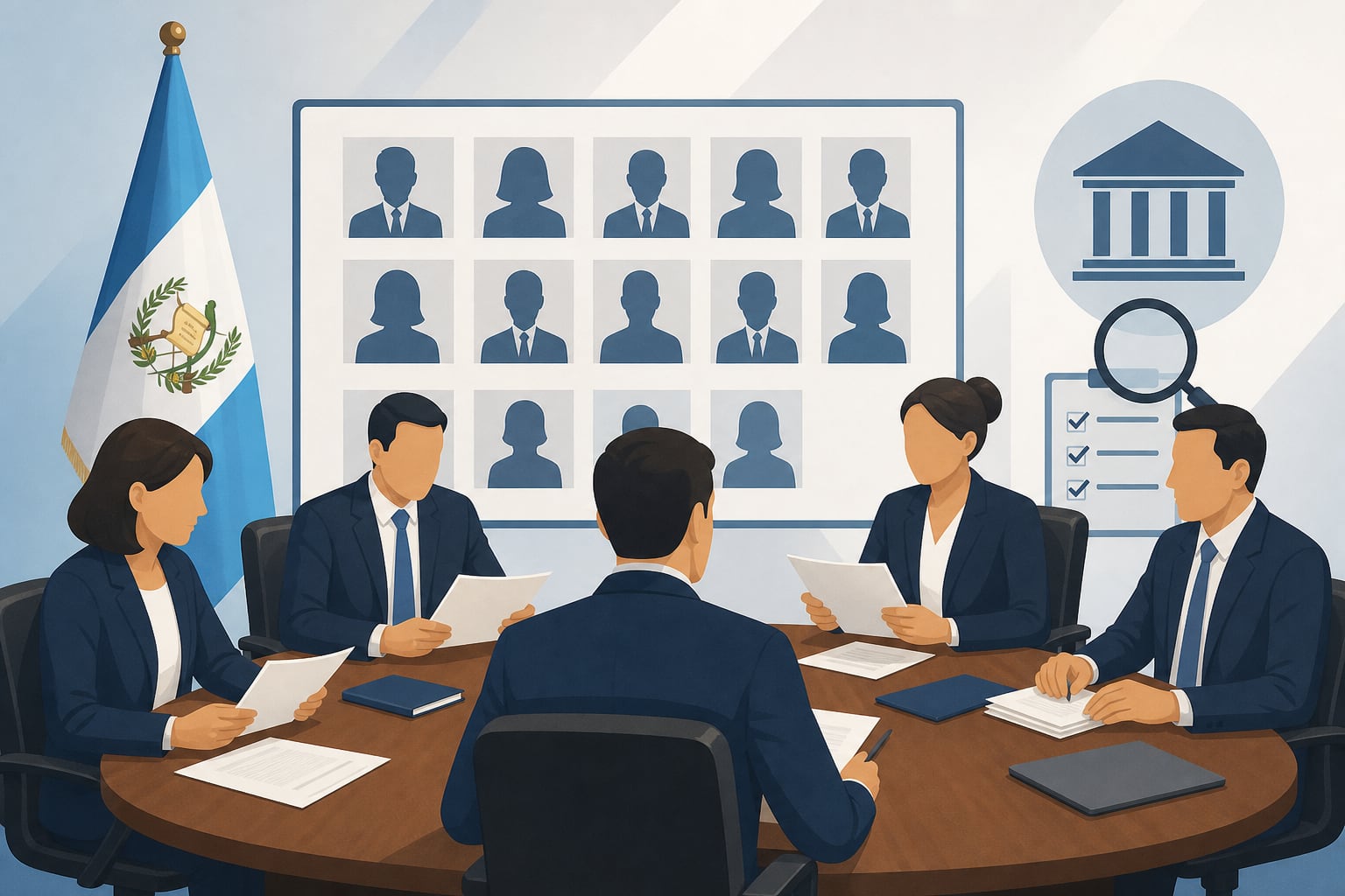 Integrantes de la Junta Monetaria de Guatemala evalúan las candidaturas para asumir la dirección de la Superintendencia de Bancos. (Imagen Ilustrativa Infobae)