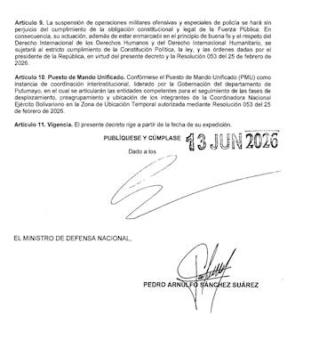 Decreto 0603 del 13 de junio de 2026