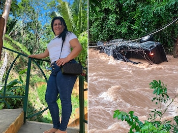 Susana Sabillón, originaria de la aldea Pajuiles, murió luego de que el río Dorado arrastrara el vehículo en el que viajaba junto a su esposo, en Tela, Atlántida. (Foto: Cortesía redes sociales)
