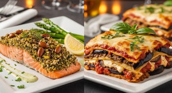 Salmón en crosta de hierbas