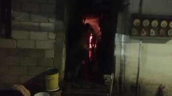 Incendio en casa del municipio