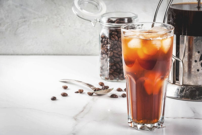 Cold brew con hielo.