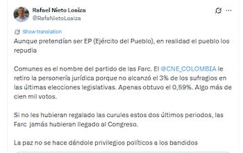 El senador del Centro Democrático cuestionó la asignación de las curules del partido del grupo extinto de las Farc - crédito