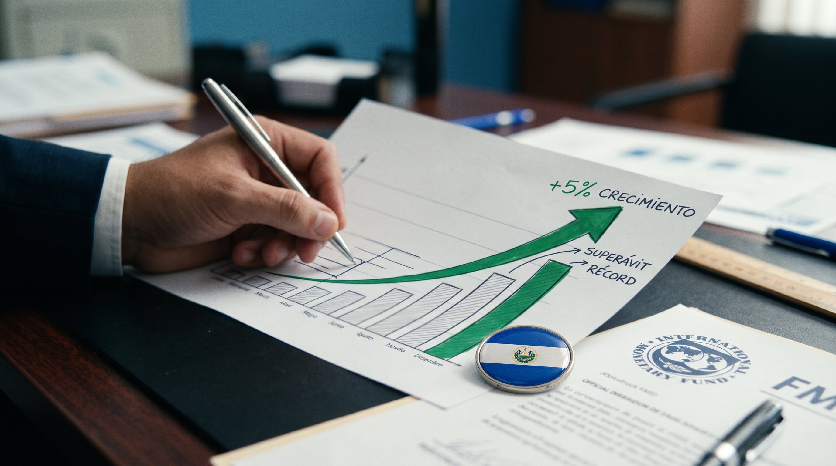 Un informe del Fondo Monetario Internacional señala un crecimiento económico del 5% y un superávit récord en El Salvador. (Imagen Ilustrativa Infobae)