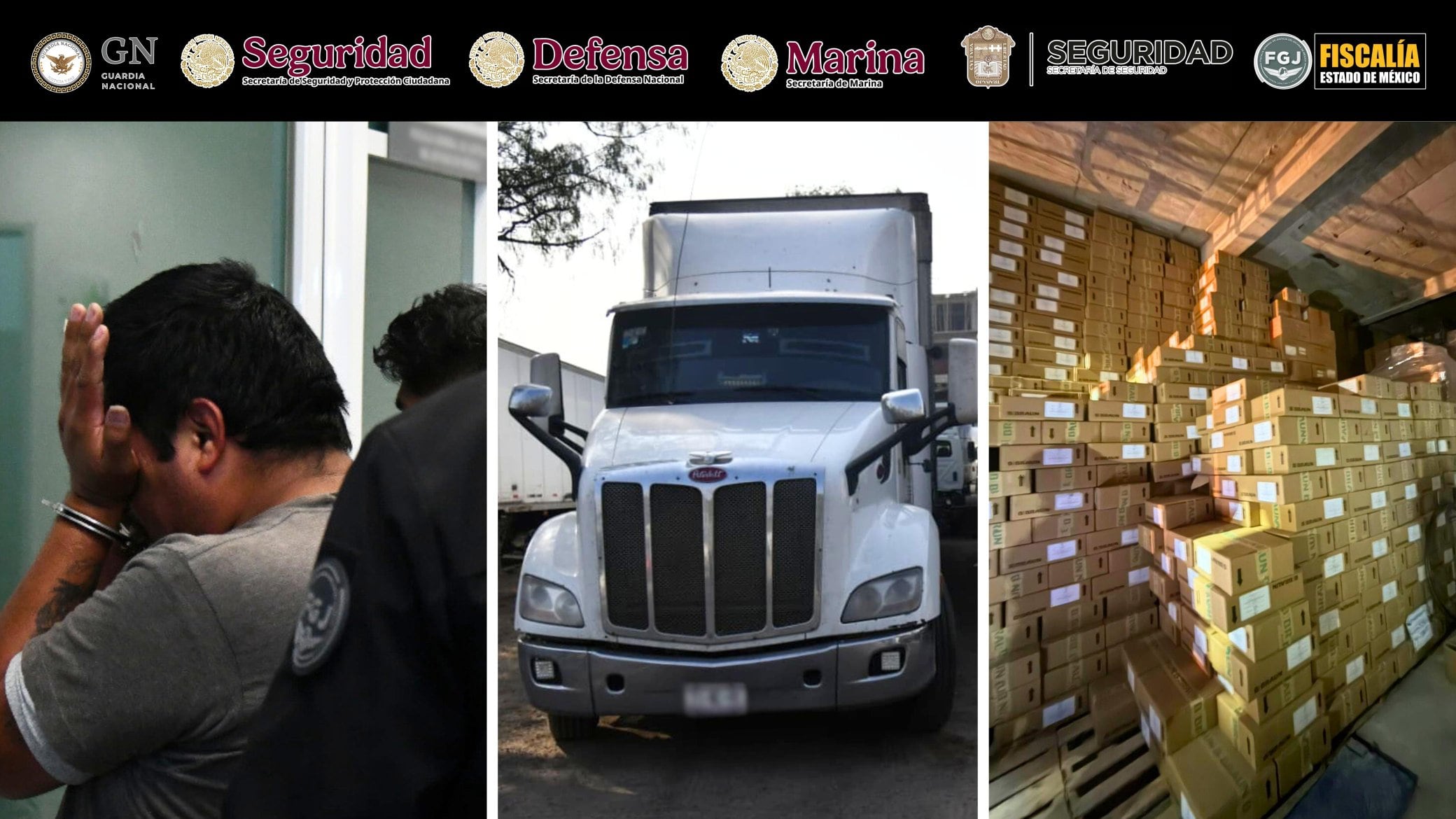 68 personas fueron detenidas por su presunta implicación en este delito.Foto: FGJEM