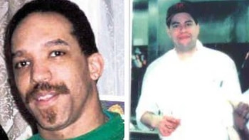 Composición de dos fotografías: a la izquierda, un hombre con bigote y camiseta verde; a la derecha, un hombre con delantal blanco y gorra
