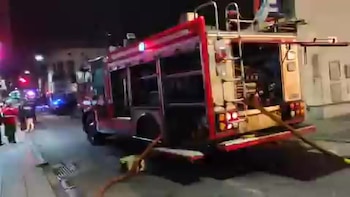 Un incendio en un edificio