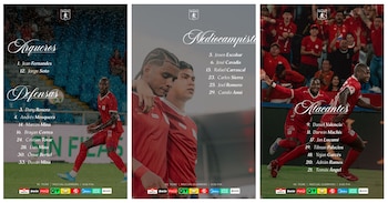 Jugadores a disposición del técnico David González para el partido ante Tigre-crédito Jefatura de Prensa América de Cali